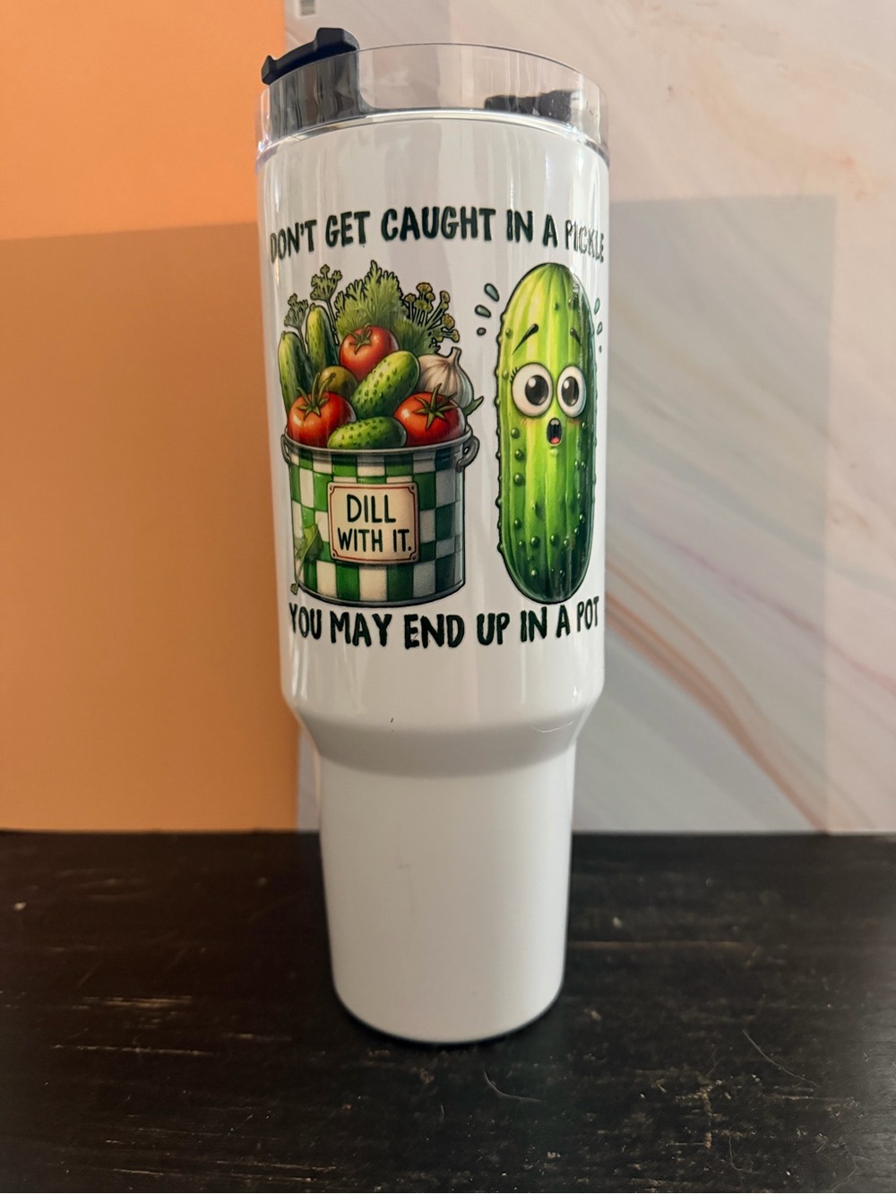 32 oz Don’t Get Caught in a Pickle Lover Stainless Steel Insulated Tumbler